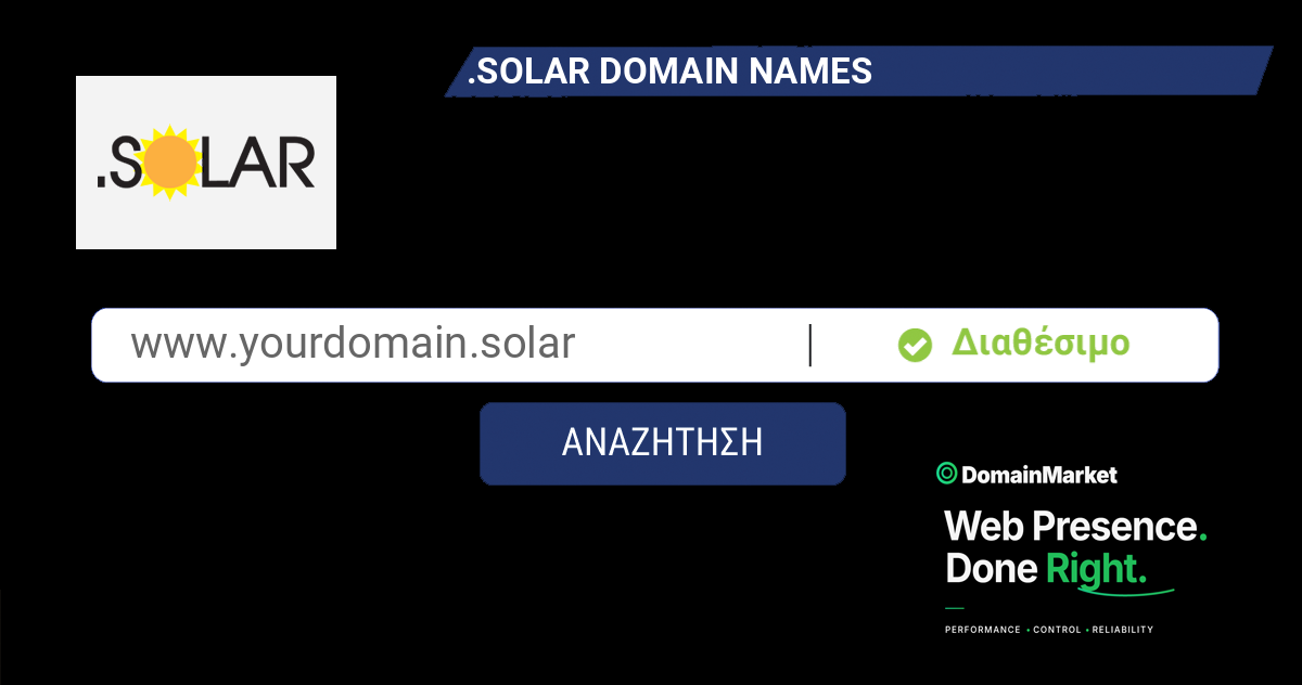Sol Domain Names .solar Domain – Registration, Renewal & Transfer | DomainMarket