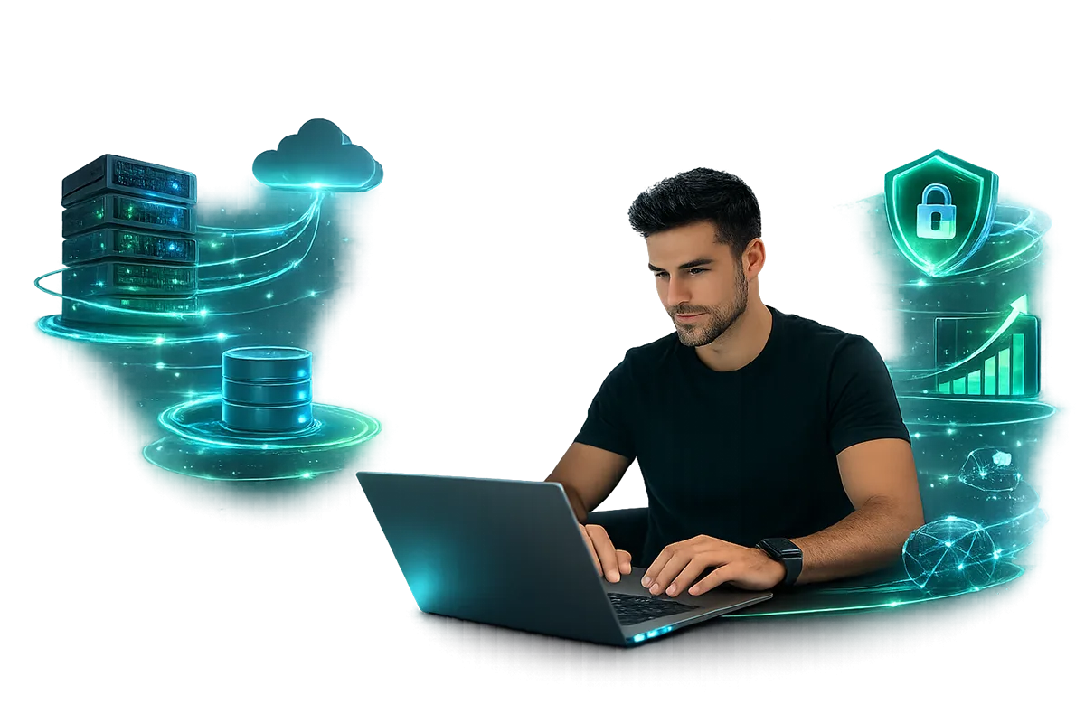 Visuel du hub web hosting