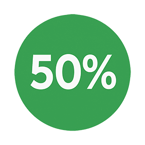 50% discount